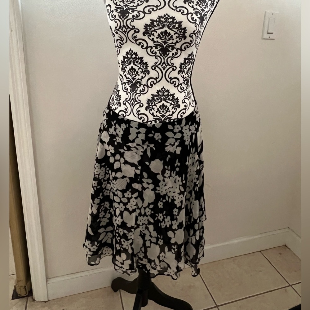 Black & White Flower Skirt
